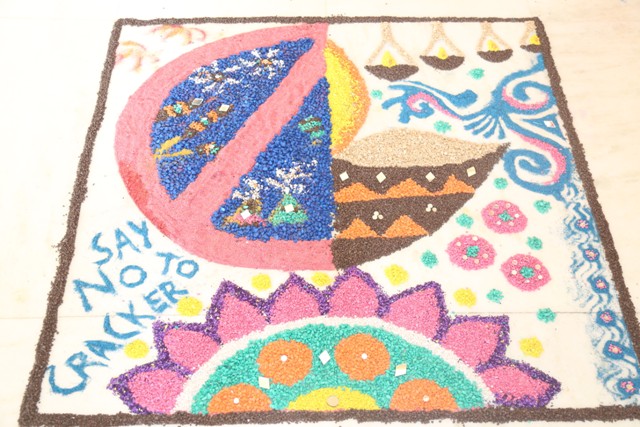 AN ECO –FRIENDLY SAFE DIWALI CELEBRATION WITH  INTER HOUSE  HERITAGE  QUIZ  & RANGOLI COMPETITION 